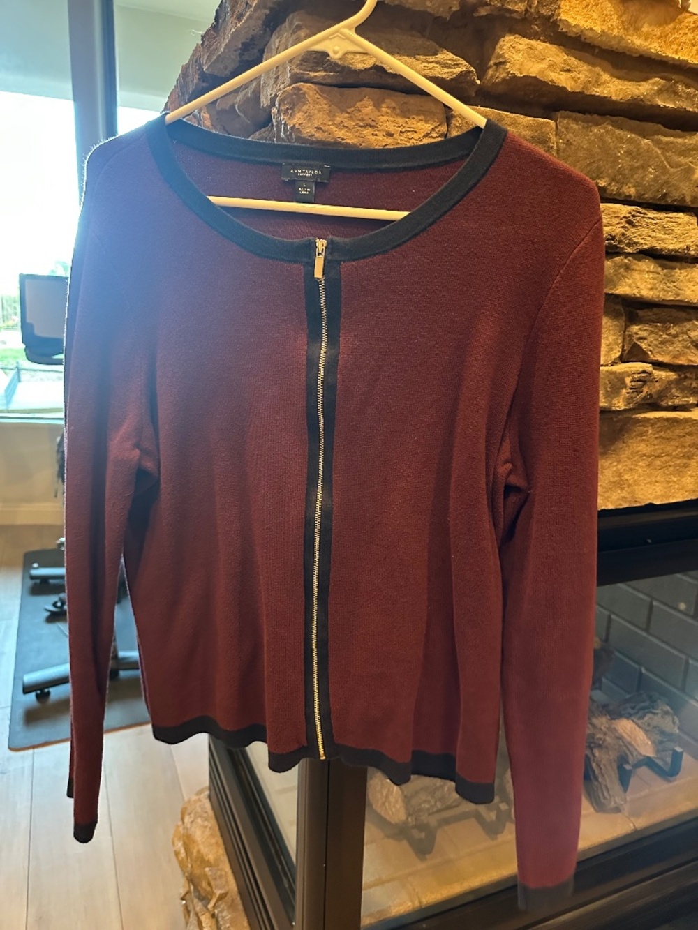 Ann Taylor Zip Up Sweater